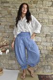 Nonni Gingham Bloomer Pant Malibu Blue
